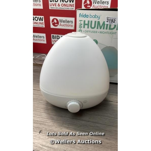 3192 - FRIDABABY 3-IN-1 HUMIDIFIER, DIFFUSER & NIGHTLIGHT / UNTESTED / MINIMAL SIGNS OF USE  / H7