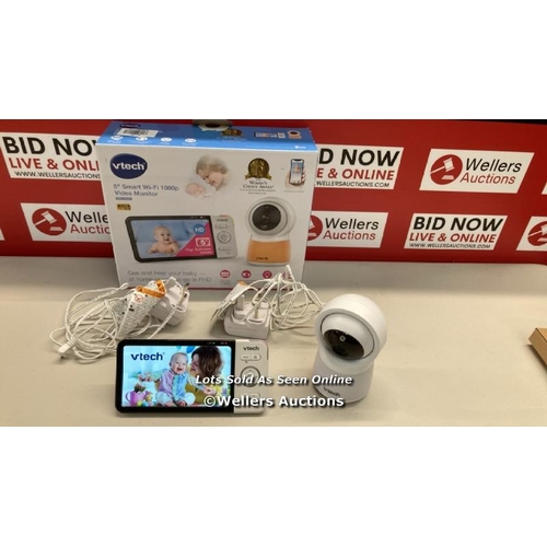 3237 - VTECH RM5754HD 5INCH SMART WI-FI 1080P VIDEO BABY MONITOR / POWERS UP / SIGNS OF USE / H2