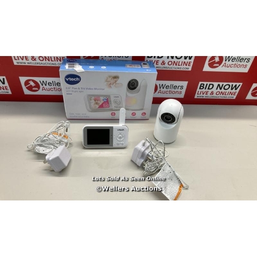 3266 - VTECH VM3263 2.8INCH DIGITAL VIDEO BABY MONITOR WITH ADJUSTABLE CAMERA & NIGHT L / NO POWER, SIGNS O... 