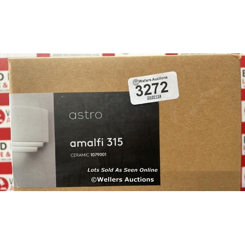 3272 - ASTRO AMALFI WALL LIGHT / UNTESTED, MINIMAL SIGNS OF USE / H4