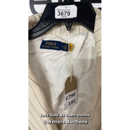 3679 - POLO RALPH LAUREN PRE-OWNED SUIT JACKET SIZE 10 [0]