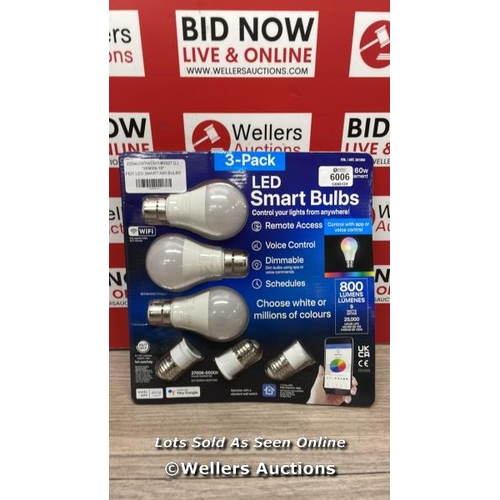 6006 - FEIT LED SMART A60 BULBS / MINIMAL SIGNS OF USE / B2