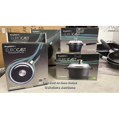 6122 - BERGHOFF EUROCAST DELUXE COOKWARE SET / EACH INDIVIDUAL BOX IS NEW & SEALED / B14