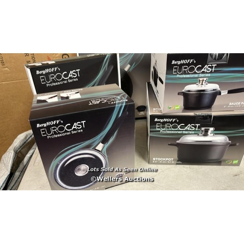 6122 - BERGHOFF EUROCAST DELUXE COOKWARE SET / EACH INDIVIDUAL BOX IS NEW & SEALED / B14