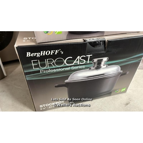 6122 - BERGHOFF EUROCAST DELUXE COOKWARE SET / EACH INDIVIDUAL BOX IS NEW & SEALED / B14