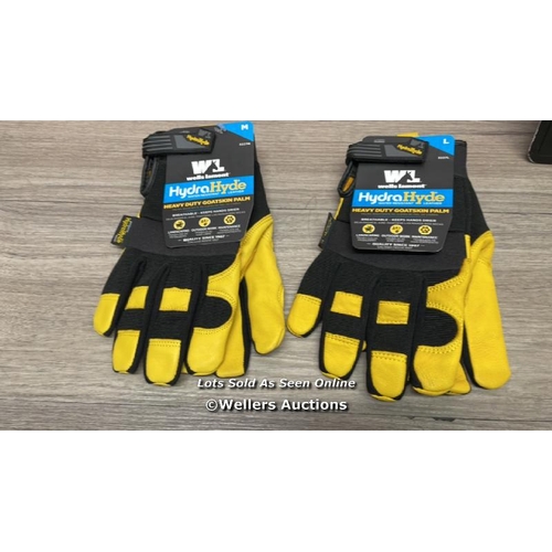 6190 - WELLS LAMONT HYDRAHYDE LEATHER WORK GLOVES / B10