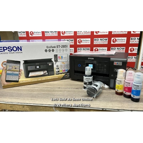 6220 - EPSON ET-2851 INK JET PRINTER / MINIMAL, IF ANY SIGNS OF USE / POWERS UP AND APPEARS FUNCTIONAL / E1... 