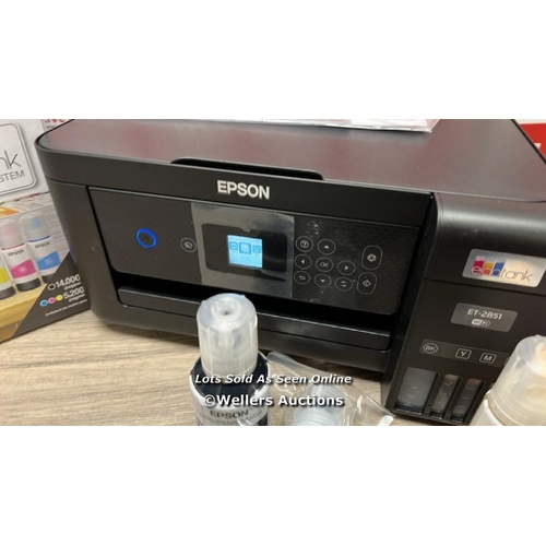 6220 - EPSON ET-2851 INK JET PRINTER / MINIMAL, IF ANY SIGNS OF USE / POWERS UP AND APPEARS FUNCTIONAL / E1... 