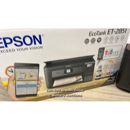 6220 - EPSON ET-2851 INK JET PRINTER / MINIMAL, IF ANY SIGNS OF USE / POWERS UP AND APPEARS FUNCTIONAL / E1... 