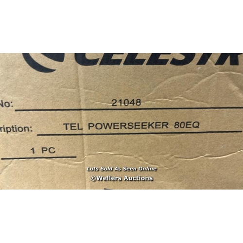 6222 - CELESTRON POWERSEEKR 80EQ TELESCOPE / NEW & SEALED WITHIN AN OUTTER BOX / BRAND NEW / P9