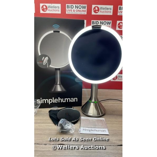 6247 - SIMPLEHUMAN SENSOR MIRROR - ST3200 / APPEARS UN-USED / POWERS UP / LIGHTS UP / E18