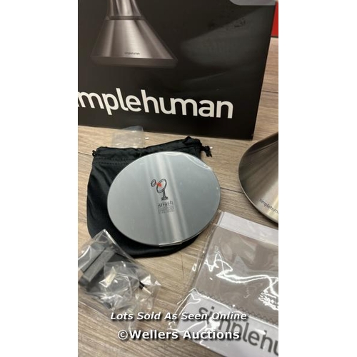 6247 - SIMPLEHUMAN SENSOR MIRROR - ST3200 / APPEARS UN-USED / POWERS UP / LIGHTS UP / E18