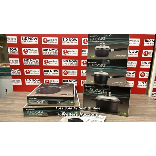 6269 - BERGHOFF EUROCAST DELUXE COOKWARE SET / EACH PAN IS NEW & SEALED / E60