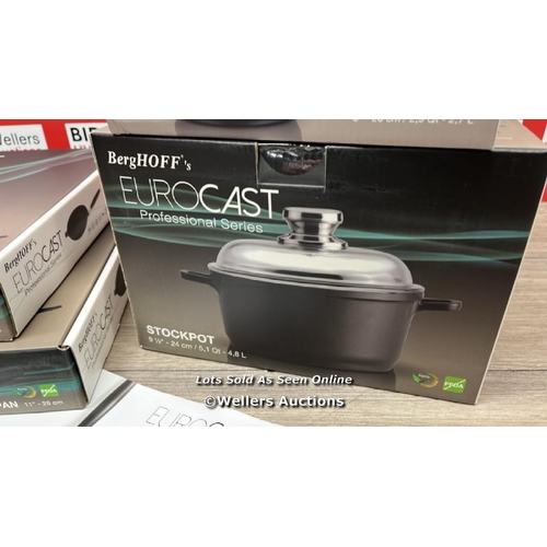 6269 - BERGHOFF EUROCAST DELUXE COOKWARE SET / EACH PAN IS NEW & SEALED / E60