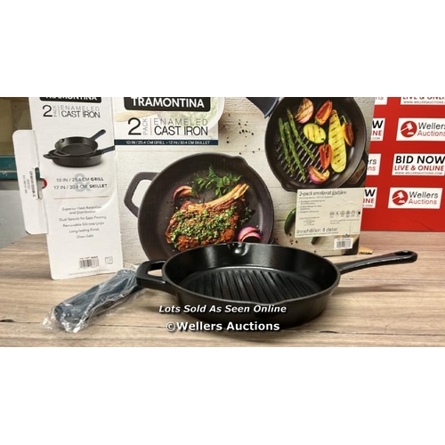 6278 - TRAMONTINA 24CM CAST IRON GRILL PAN / NEW / E19