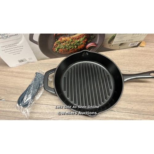 6278 - TRAMONTINA 24CM CAST IRON GRILL PAN / NEW / E19