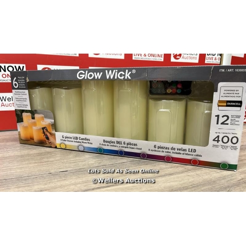 6280 - GERSON GLOW WICK LED COLOUR CHANGING CANDLES / APPEARS NEW / E18