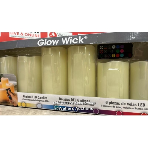 6280 - GERSON GLOW WICK LED COLOUR CHANGING CANDLES / APPEARS NEW / E18