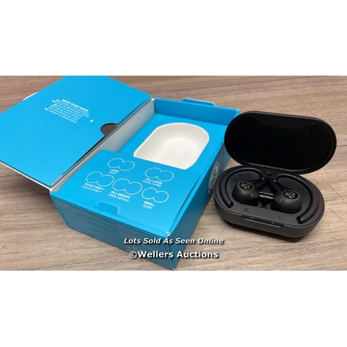 6336 - JLAB EPIC AIR SPORT ANC TRUE WIRELESS EARBUDS IN BLACK / MINIMAL SIGNS OF USE / POWERS  UP / E64