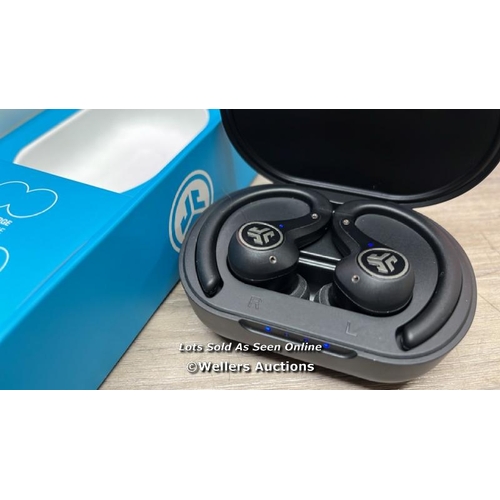 6336 - JLAB EPIC AIR SPORT ANC TRUE WIRELESS EARBUDS IN BLACK / MINIMAL SIGNS OF USE / POWERS  UP / E64