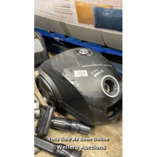 6344 - JOB LOT OF ASSORTED VACUUM CLEANERS AND PARTS INC. MIELE - ALL AS FOUND, POSSIBLY WATER DAMAGED / P7