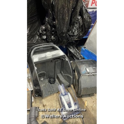 6344 - JOB LOT OF ASSORTED VACUUM CLEANERS AND PARTS INC. MIELE - ALL AS FOUND, POSSIBLY WATER DAMAGED / P7