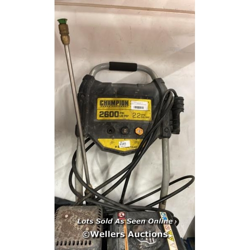 6345 - CHAMPION PRESSURE WASHER / SIGNS OF USE / UNTESTED / P7