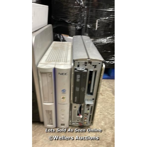 6352 - 6X ASSORTED DESKTOP PC'S ALL FOR SPARES AND REPAIR INCLUDING PHILIPS, NEC, ACER / E74