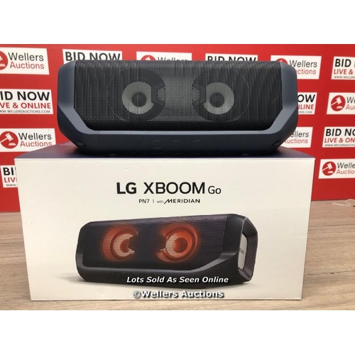 6359 - LG PN7 PORTABLE WIRELESS SPEAKER / POWERS UP / CONNECTS TO BLUETOOTH AND PLAYS MUSIC / WITHOUT CHARG... 