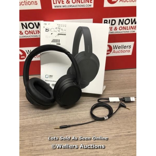 6364 - SONY WHCH720NB NOISE CANCELLING OVEREAR HEADPHONES / POWERS UP AND CONNECTS TO BLUETOOTH, NO SOUND F... 