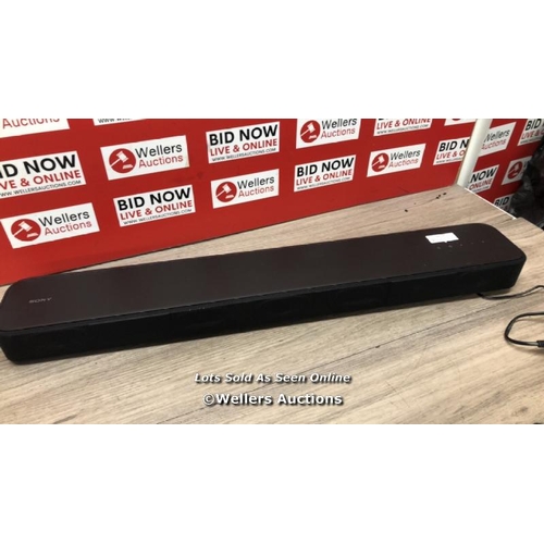 6369 - SONY HTS2000.CEK  3.1CH SOUNDBAR / POWERS UP AND APPEARS FUNCTIONAL, GOOD SOUND QUALITY, INCLUDES PO... 