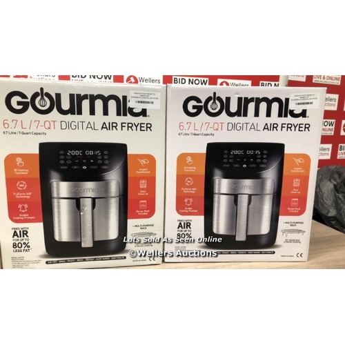 6372 - 2X GOURMIA 6.7L DIGITIAL AIR FRYER / BOXED AND UNTESTED / E80