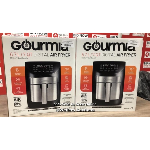 6373 - 2X GOURMIA 6.7L DIGITIAL AIR FRYER / BOXED AND UNTESTED / E80 & E81