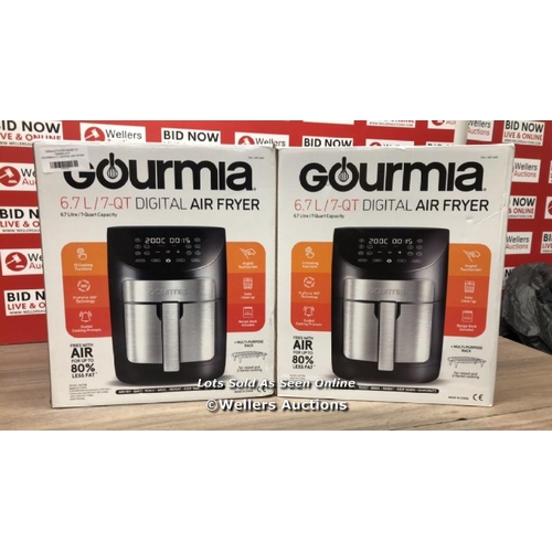 6374 - 2X GOURMIA 6.7L DIGITIAL AIR FRYER / BOXED AND UNTESTED / E81