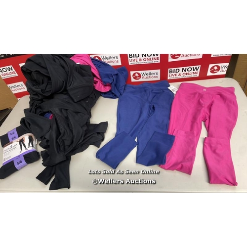 7037 - X22 PAIRS OF CHILDRENS NEW MONDETTA YOUTH LEGGINGS / MOSTLY 9-10 YRS / S8