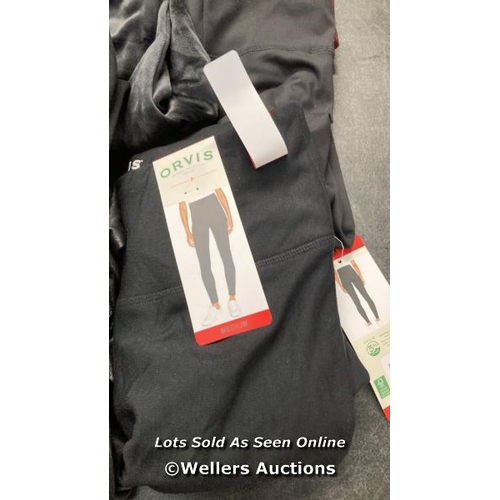 7043 - 21X PAIRS OF LADIES NEW LEGGINGS INCL. UNDER ARMOUR, JEZEBEL, DKNY, ORVIS AND MORE / MIXED SIZES / S... 