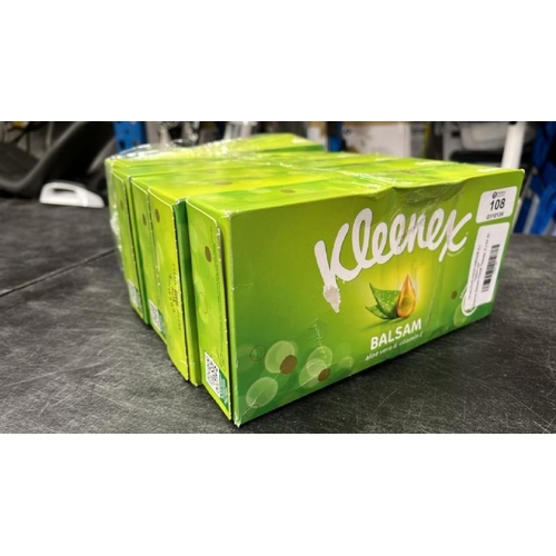 108 - KLEENEX BALSAM FACIAL TISSUES, 6 X 64 SHEETS / NEW / A31