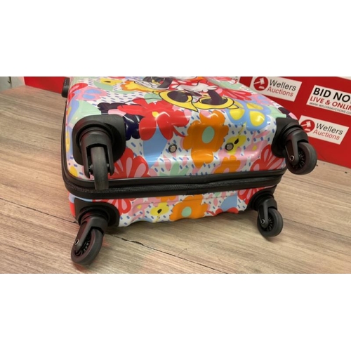 11 - AMERICAN TOURISTER DISNEY CARRY ON HARDSIDE SPINNER CASE / WHEELS, ZIPS AND HANDLES APPEAR OK / SEAM... 