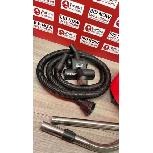 21 - HENRY MICRO HI-FLO VACUUM CLEANER / INCOMPLETE / SEE IMAGES FOR CONTENTS / POWERS UP / SIGNS OF USE ... 