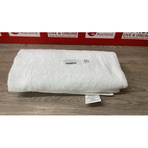 273 - GRANDEUR 100% HYGRO COTTON BATH TOWEL, WHITE / NEW WITH MARKS / D32