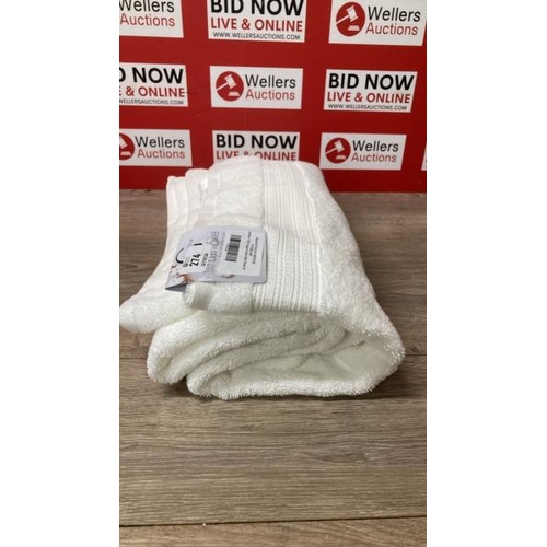 274 - GRANDEUR 100% HYGRO COTTON BATH TOWEL, WHITE / NEW / D32