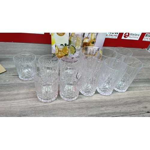 94 - KING CRYSTAL GLASSWARE SET / ONE GLASS MISSING / MINIMAL SIGNS OF USE / A39