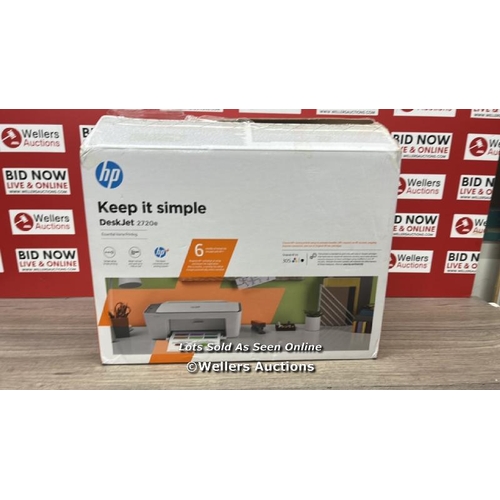 8093 - HP DESKJET 2720E ALL-IN-ONE PRINTER / APPEARS NEW OPEN BOX, NO POWER / D17