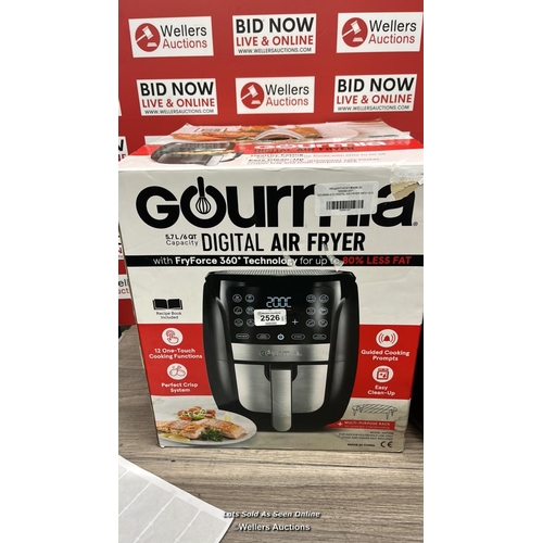 8147 - GOURMIA 5.7L DIGITAL AIR FRYER WITH 12 ONE TOUCH COOKING FUNCTIONS / UNTESTED  / F1