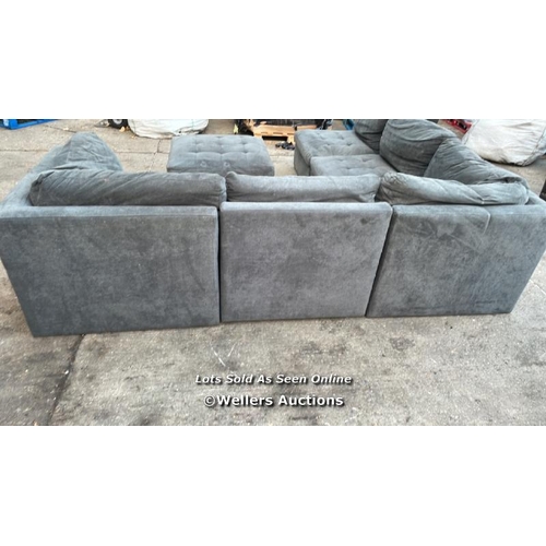 2303 - THOMASVILLE TISDALE 6PC. SECTIONAL FABRIC SOFA, MINIMAL SIGNS OF USE