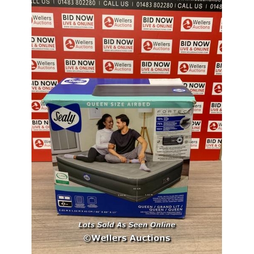 8236 - SEALY FORTECH AIRBED WITH BUILT IN PUMP / NOT FULLY TESTED / POWERS UP / SIGNS OF USE / E52