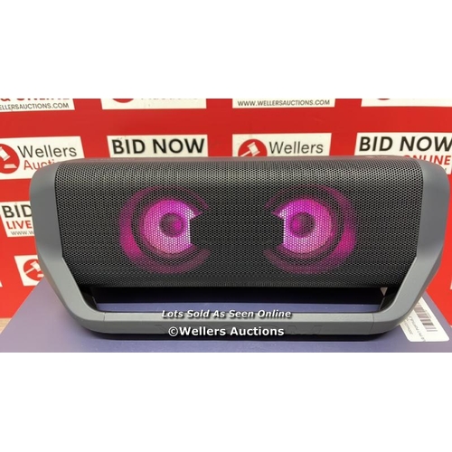 8030 - LG PN7 PORTABLE WIRELESS SPEAKER / NEW, OPEN BOX / POWERS UP / CONNECTS TO BLUETOOTH AND PLAYS MUSIC... 