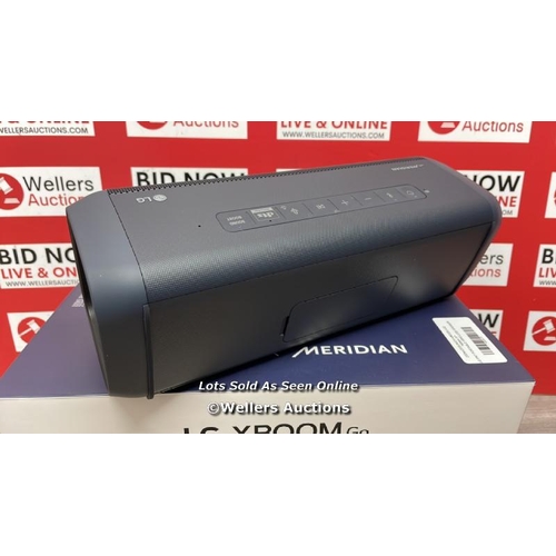 8030 - LG PN7 PORTABLE WIRELESS SPEAKER / NEW, OPEN BOX / POWERS UP / CONNECTS TO BLUETOOTH AND PLAYS MUSIC... 