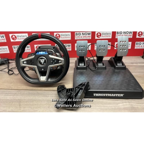 8033 - T-248 THRUSTMASTER GAMING STEERING WHEEL FOR PC, PS4 & PS5 / POWERS UP / MINIMAL SIGNS OF USE  / T58