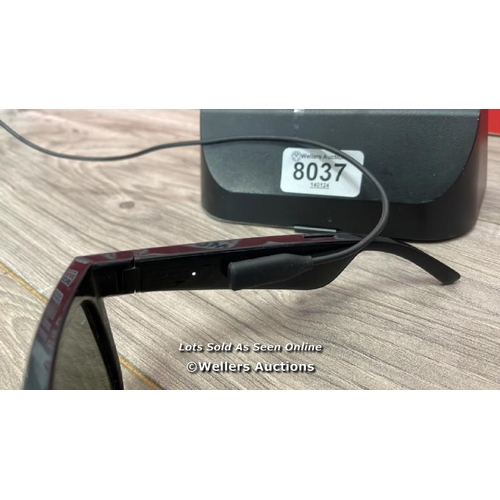 8037 - BOSE FRAMES SOPRANO BLUETOOTH AUDIO SUNGLASSES / SIGNS OF USE / LIGHT FLASHES WHEN ON CHARGE BUT WON... 